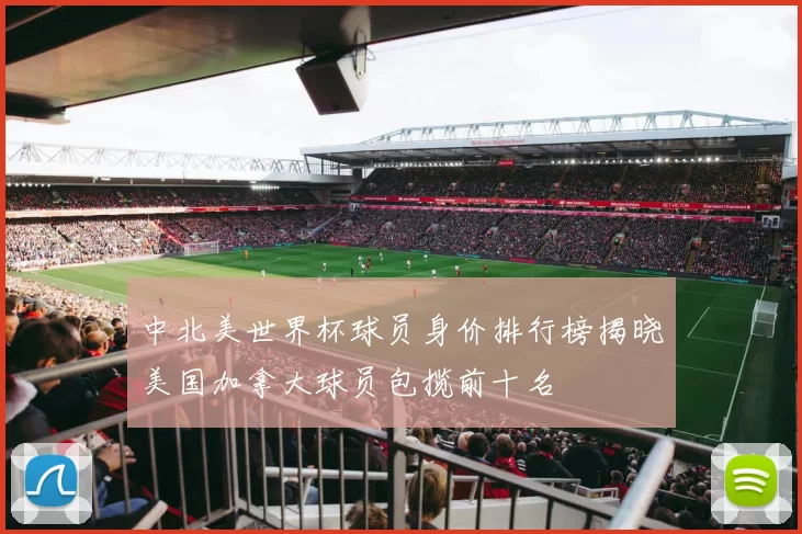 中北美世界杯球员身价排行榜揭晓美国加拿大球员包揽前十名